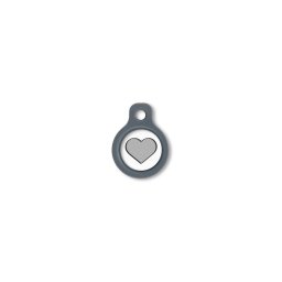 Blucky Heart White Dog Tag small