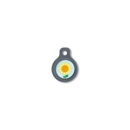 Blucky Sunflower Pastel Turquoise Dog Tag small