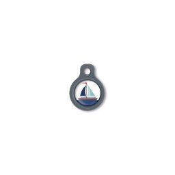 Blucky Azure White Dog Tag small