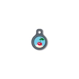 Blucky Sweet Cherry Turquoise Blue Dog Tag small