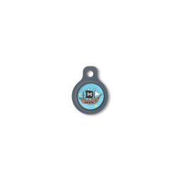 Blucky Pirate Turquoise Blue Dog Tag small