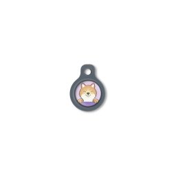 Blucky Happy Pup Pastel Purple Dog Tag small