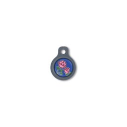 Blucky Blooming Rose Dark Blue Dog Tag small