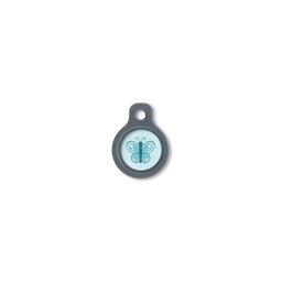Blucky Butterfly Turquoise Blue Dog Tag small