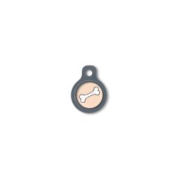 Blucky Bone Pastel Orange Dog Tag small