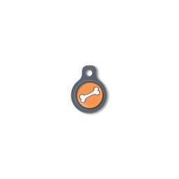 Blucky Bone Orange Dog Tag small