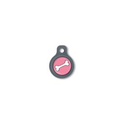 Blucky Bone Dark Pink Dog Tag small