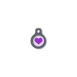 Blucky Heart Pastel Purple Dog Tag small