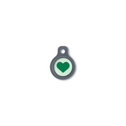 Blucky Heart Pastel Green Dog Tag small