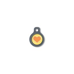 Blucky Heart Yellow Dog Tag small
