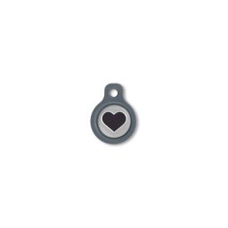Blucky Heart Grey Dog Tag small