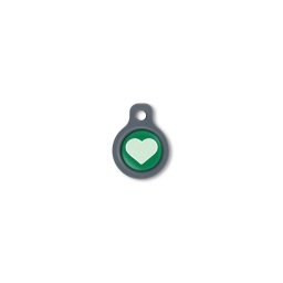 Blucky Heart Dark Green Dog Tag small