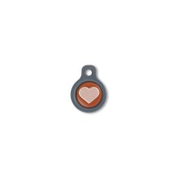 Blucky Heart Brown Dog Tag small