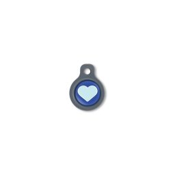 Blucky Heart Dark Blue Dog Tag small