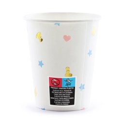 Pohár, Boy or Girl felirattal, fehér, 200 ml, 6db