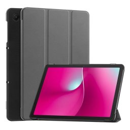 Tok álló, bőr hatású (aktív FLIP, oldalra nyíló, TRIFOLD, asztali tartó) SÖTÉTSZÜRKE T Tablet 2 5G