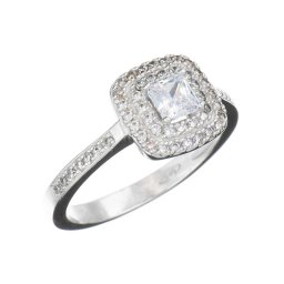 Princess-köves eljegyzési gyűrű 14k 3,54 g