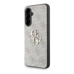 GUESS PU 4G METAL LOGO CASE műanyag telefonvédő (ütésállóság, bőr hatású hátlap) RÓZSASZÍN Samsung Galaxy A56 5G (SM-A566)