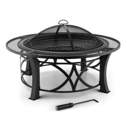 Blumfeldt Ronda, tűzrakóhely, Ø95cm, grill, szikrák elleni védelem, acél, polírozott (GDI3-Ronda)