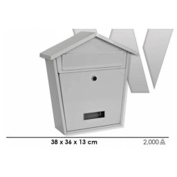 Postaláda házikó, 38x36x13 cm fehér