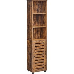 TAYLOR polc szekrénnyel és polcokkal 40x30x167cm, rusztikus barna