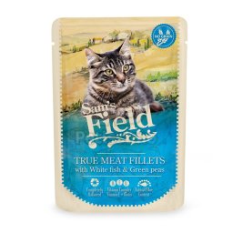 Sam's Field True Meat Fillets - White fish & Green peas alutasakos eledel 24 x 85 g