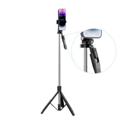XO SS15 szelfibot (univerzális, 360°, állítható, bluetooth távkioldó, 180cm, 4.2-6.7" méret) FEKETE