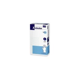 Ambulex Latex egyszerhasználatos kesztyű, púderezett - 100 db - Fehér - M