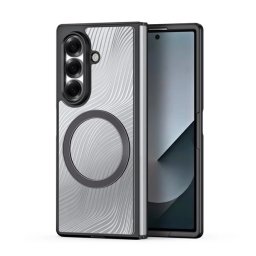 DUX DUCIS AIMO szilikon telefonvédő (ütésállóság, kameravédő, mágneses, hullám) FEKETE Samsung Galaxy Z Fold7 (SM-F966)