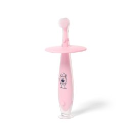 BabyOno szilikon fogkefe 6 hó - rózsaszín 551/02