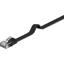 PremiumCord lapos patch kábel UTP RJ45-RJ45 CAT6 10m Fekete
