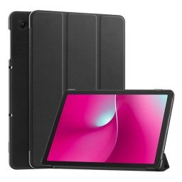 Tok álló, bőr hatású (aktív FLIP, oldalra nyíló, TRIFOLD, asztali tartó) FEKETE T Tablet 2 5G