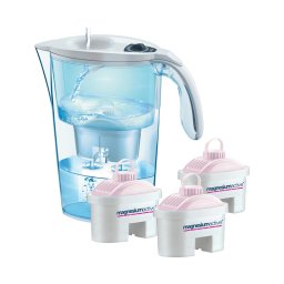 Laica Stream Line vízszűrő kancsó fehér + 3 db Mg active szűrőbetét 1x