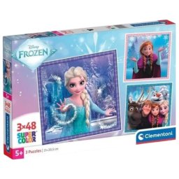 Disney Jégvarázs Snowy Bond 3x48 db-os puzzle Clementoni