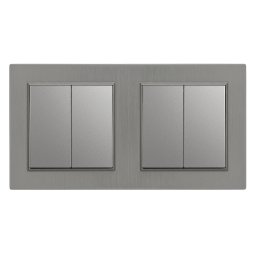 Nova kettős csillárkapcsoló 10A 250V 105 szürke kerettel