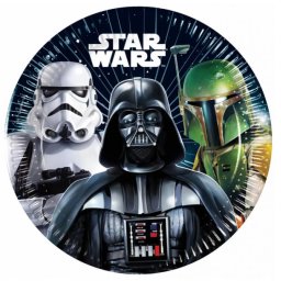Star Wars papírtányér, party tányér 8 DARABOS, 20 cm FSC Nr4