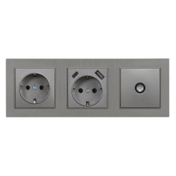 Nova dugalj, USB, TV csatlakozóval szürke szálcsiszolt kerettel