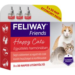 Feliway Friends utántöltő folyadék nyugtató párologtató készülékhez macskáknak (3 tégely = 3 x 48 ml)