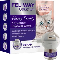 Feliway Optimum nyugtató hatású párologtató készülék és folyadék macskáknak 48 ml