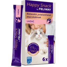 Happy Snack by Feliway nyugtató krémes jutalomfalat macskáknak - Lazacos (3 doboz ~ 18 tasak ~ 18 x 15 g) 270gr