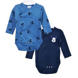 Mickey Egér elől pattentos hosszú ujjú body szett/2db
