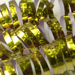 Szerpentin , hologramos, arany színű, 3,8m, 18 karika/cs