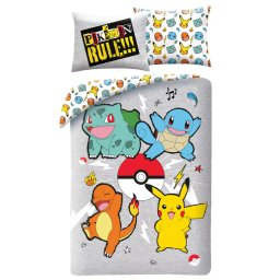 Pokémon ágyneműhuzat 140×200 cm, 70×90 cm microfibre /microfiber Nr 01