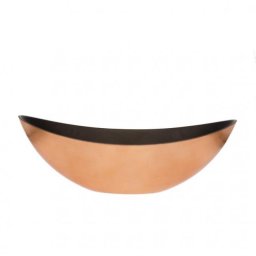 Csónak alakú kaspó műanyag 55cm x13,5cm x17,5cm bronz