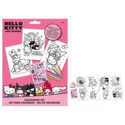 Hello Kitty Friends színező + matrica szett Nr1
