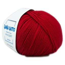 Lana Gatto Mini Soft kötőfonal, extra finom merinó - 12246, piros