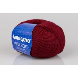 Lana Gatto Mini Soft kötőfonal, extra finom merinó - 19620, bordó