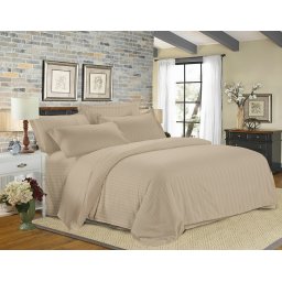 JASMINE PURE mikroszálas szállodai ágyneműhuzat, világosbarna – 1 cm-es csíkos, szállodai zsebes Ágyneműhuzat mérete: 70 x 90 cm | 140 x 200 cm