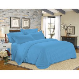 JASMINE PURE mikroszálas szállodai ágyneműhuzat, világoskék – 1 cm-es csíkos Ágyneműhuzat mérete: 70 x 90 cm | 140 x 200 cm