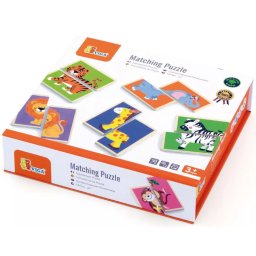 Készségfejlesztő puzzle felezett állatok B